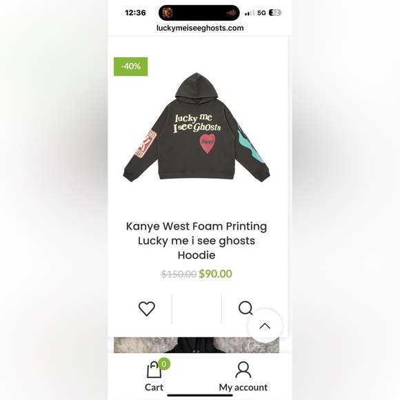 kids see ghosts lucky me I see ghosts | camp flog gnaw sweatshirt hoodie unisex - Picture 14 of 14
